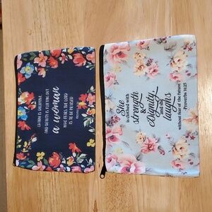2 Bible Verse Zipper Makeup/Cosmetic Bags New